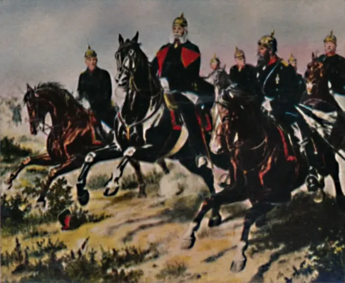 Framed Print : Kaiser Wilhelm I. 1797-1888 und leine Paladine. - Gemalde von Camphausen, 1934 Framed Print : Kaiser Wilhelm I. 1797-1888 und leine Paladine. - Gemalde von Camphausen, 1934