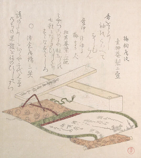 Kakemono and Its Box, 18th-19th century. Creator: Kubo Shunman
