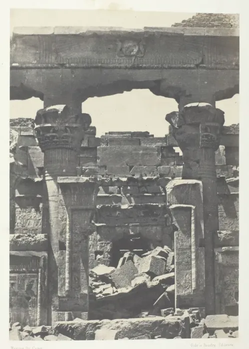 Framed Print : Kalabscheh, Porte du Pronaos; Nubie, 1849  /  51, printed 1852. Creator: Maxime du Camp