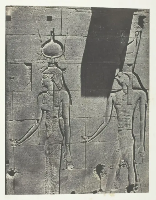 Framed Print : Kalabscheh, Sculptures De La Facade Posterieure Du Temple;Nubie, 1849  /  51