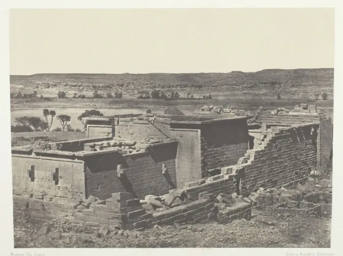 Framed Print : Kalabscheh, Vue Generale du Temple de Kalabscheh (Talmis);Nubie, 1849 / 51 Framed Print : Kalabscheh, Vue Generale du Temple de Kalabscheh (Talmis);Nubie, 1849 / 51