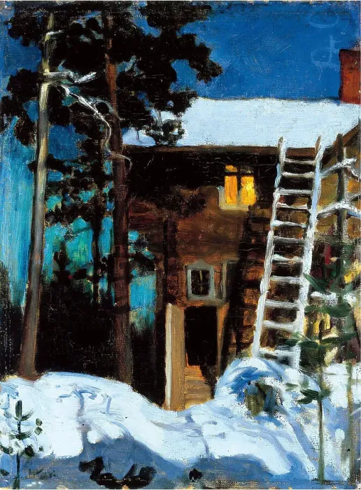 Framed Print : Kalela in winter, 1896. Creator: Gallen-Kallela, Akseli (1865-1931) Framed Print : Kalela in winter, 1896. Creator: Gallen-Kallela, Akseli (1865-1931)