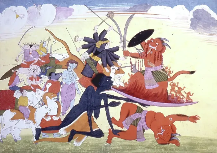 Framed Print : Kali Conquers Raktabija, 1775-1800. Creator: Unknown Framed Print : Kali Conquers Raktabija, 1775-1800. Creator: Unknown