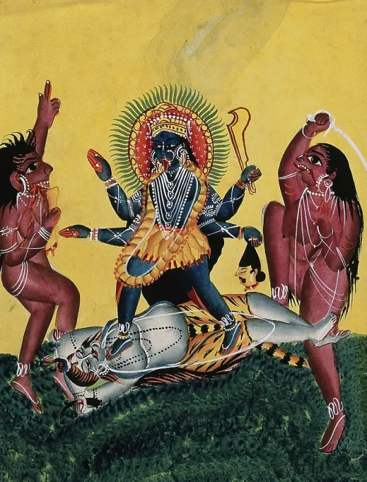 Framed Print : Kali dancing on Siva, c1890. Creator: Unknown Framed Print : Kali dancing on Siva, c1890. Creator: Unknown