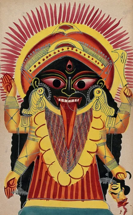 Framed Print : Kali holding a demon's head. Creator: Unknown. Kali holding a demon's head. Creator: Unknown Framed Print : Kali holding a demon's head. Creator: Unknown. Kali holding a demon's head. Creator: Unknown