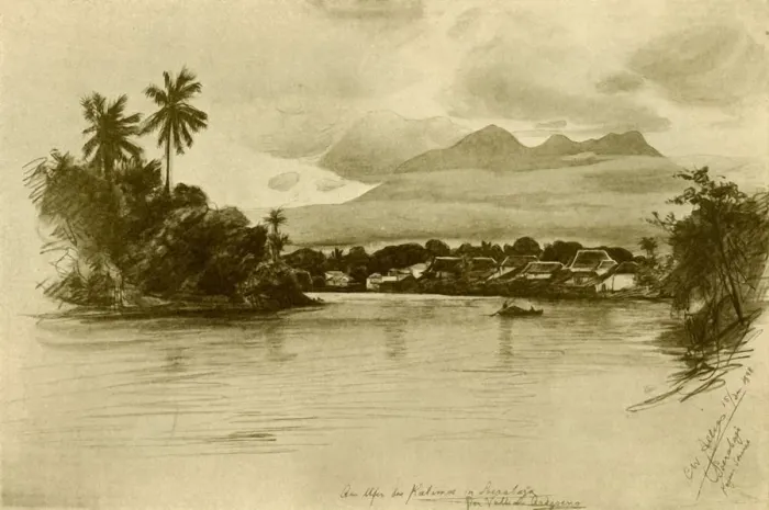 Framed Print : Kali Mas River, Surubaya, Java, 1898. Creator: Christian Wilhelm Allers Framed Print : Kali Mas River, Surubaya, Java, 1898. Creator: Christian Wilhelm Allers