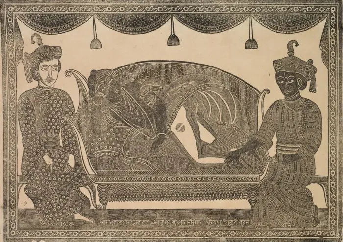 Framed Print : Kalighat Painting, 1800s. Creator: Shri Gobinda Chandra Roy Framed Print : Kalighat Painting, 1800s. Creator: Shri Gobinda Chandra Roy