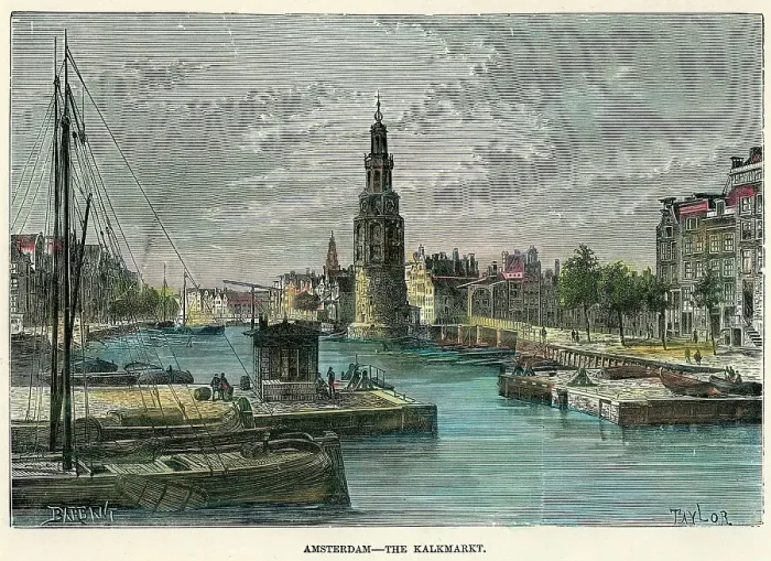 Framed Print : The Kalkmarkt, Amsterdam, Netherlands, c1880. Artist: Taylor Framed Print : The Kalkmarkt, Amsterdam, Netherlands, c1880. Artist: Taylor