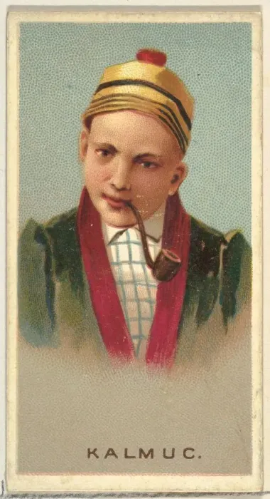 Framed Print : Kalmuc, from Worlds Smokers series (N33) for Allen & Ginter Cigarettes, 1888 Framed Print : Kalmuc, from Worlds Smokers series (N33) for Allen & Ginter Cigarettes, 1888