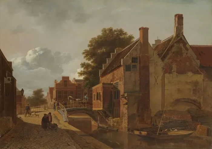 Framed Print : The Kalvermarkt, The Hague, 1805-1808. Creator: Jean Francois Valois Framed Print : The Kalvermarkt, The Hague, 1805-1808. Creator: Jean Francois Valois