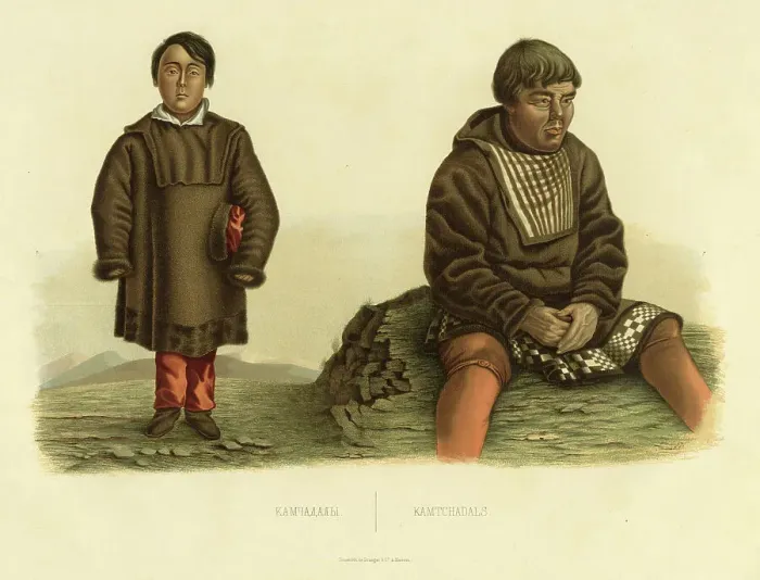 Framed Print : Kamchadals, 1856. Creator: Ivan Dem'ianovich Bulychev Framed Print : Kamchadals, 1856. Creator: Ivan Dem'ianovich Bulychev