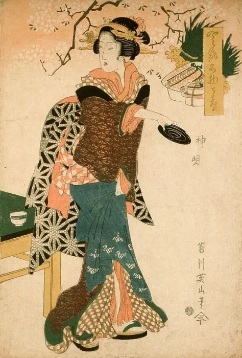 Framed Print : Kamiaki or Shinmei, between c1812 and c1817. Creator: Kikugawa Eizan Framed Print : Kamiaki or Shinmei, between c1812 and c1817. Creator: Kikugawa Eizan