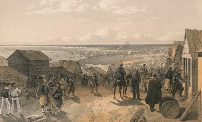 Framed Print : Kamiesch, 1856. Artist: Edmund Walker Framed Print : Kamiesch, 1856. Artist: Edmund Walker