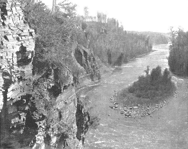 Kaministiquia River, below Kakabeka Falls, Canada, c1900. Creator: Unknown