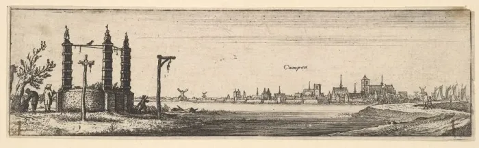 Framed Print : Kampen, 1642-44. Creator: Wenceslaus Hollar Framed Print : Kampen, 1642-44. Creator: Wenceslaus Hollar