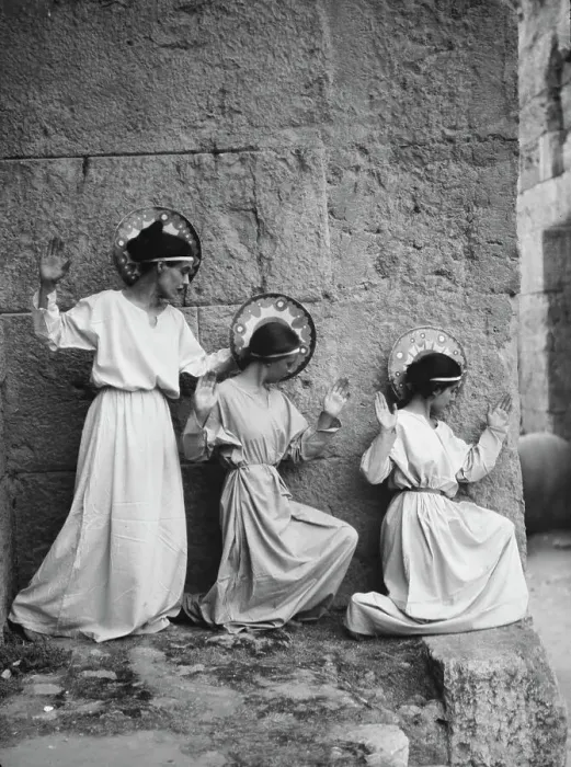 Framed Print : Kanellos dance group at ancient sites in Greece, 1929 Creator: Arnold Genthe Framed Print : Kanellos dance group at ancient sites in Greece, 1929 Creator: Arnold Genthe