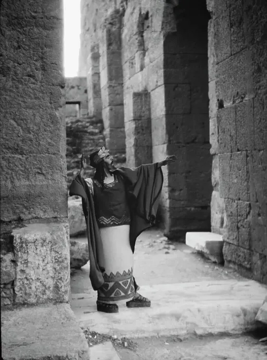 Framed Print : Kanellos dance group at ancient sites in Greece, 1929 Creator: Arnold Genthe Framed Print : Kanellos dance group at ancient sites in Greece, 1929 Creator: Arnold Genthe