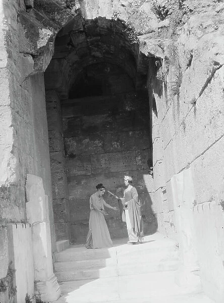 Kanellos dance group at ancient sites in Greece, 1929 Creator: Arnold Genthe
