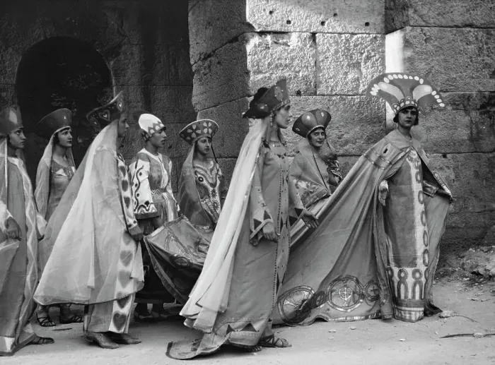 Framed Print : Kanellos dance group at ancient sites in Greece, 1929 Creator: Arnold Genthe Framed Print : Kanellos dance group at ancient sites in Greece, 1929 Creator: Arnold Genthe