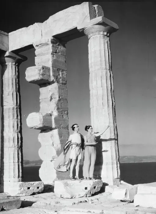 Framed Print : Kanellos dance group at ancient sites in Greece, 1929 Creator: Arnold Genthe Framed Print : Kanellos dance group at ancient sites in Greece, 1929 Creator: Arnold Genthe