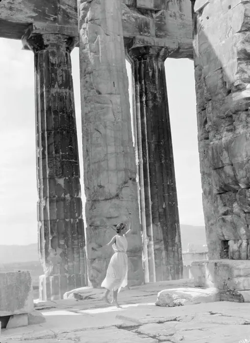 Framed Print : Kanellos dance group at ancient sites in Greece, 1929 Creator: Arnold Genthe Framed Print : Kanellos dance group at ancient sites in Greece, 1929 Creator: Arnold Genthe