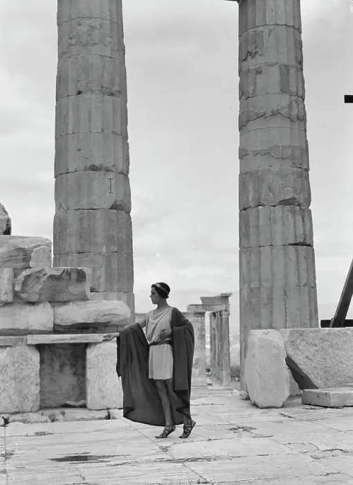 Framed Print : Kanellos dance group at ancient sites in Greece, 1929 Creator: Arnold Genthe Framed Print : Kanellos dance group at ancient sites in Greece, 1929 Creator: Arnold Genthe
