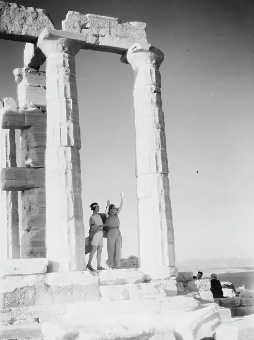 Framed Print : Kanellos dance group at ancient sites in Greece, 1929 Creator: Arnold Genthe Framed Print : Kanellos dance group at ancient sites in Greece, 1929 Creator: Arnold Genthe