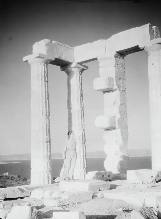 Framed Print : Kanellos dance group at ancient sites in Greece, 1929 Creator: Arnold Genthe Framed Print : Kanellos dance group at ancient sites in Greece, 1929 Creator: Arnold Genthe