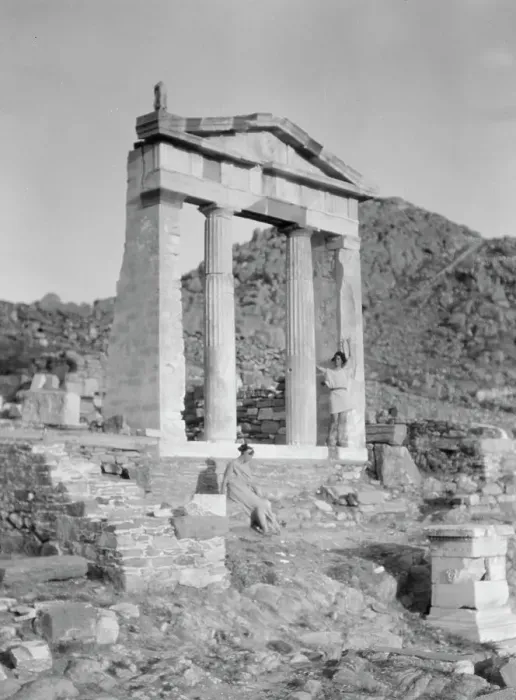 Framed Print : Kanellos dance group at ancient sites in Greece, 1929 Creator: Arnold Genthe Framed Print : Kanellos dance group at ancient sites in Greece, 1929 Creator: Arnold Genthe