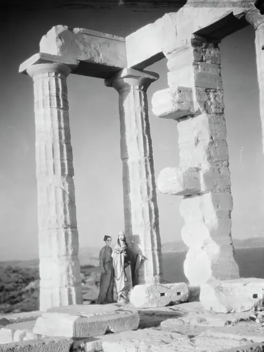 Framed Print : Kanellos dance group at ancient sites in Greece, 1929 Creator: Arnold Genthe Framed Print : Kanellos dance group at ancient sites in Greece, 1929 Creator: Arnold Genthe