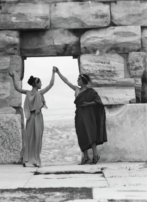 Framed Print : Kanellos dance group at ancient sites in Greece, 1929 Creator: Arnold Genthe Framed Print : Kanellos dance group at ancient sites in Greece, 1929 Creator: Arnold Genthe