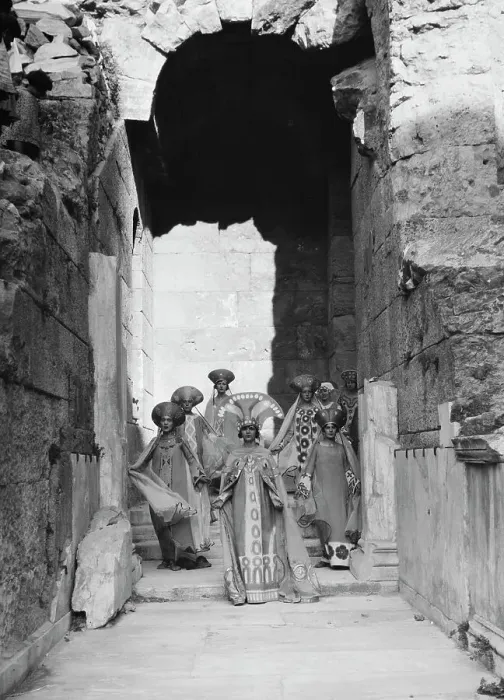 Framed Print : Kanellos dance group at ancient sites in Greece, 1929. Creator: Arnold Genthe Framed Print : Kanellos dance group at ancient sites in Greece, 1929. Creator: Arnold Genthe