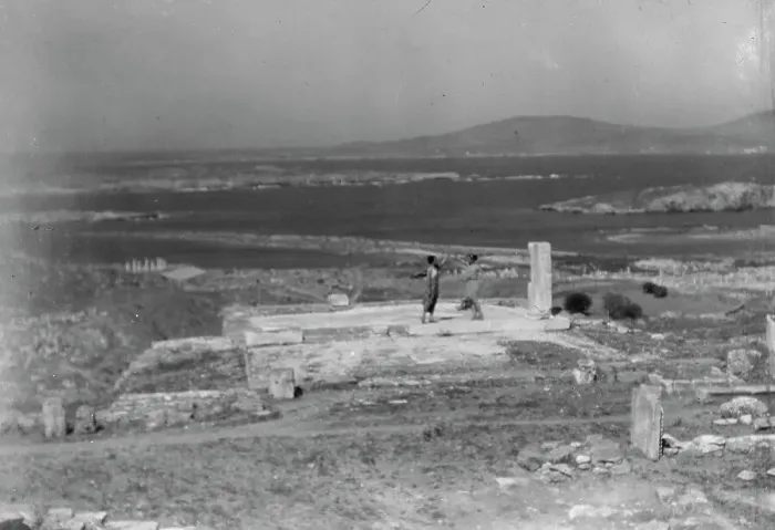 Framed Print : Kanellos dance group at ancient sites in Greece, 1929. Creator: Arnold Genthe Framed Print : Kanellos dance group at ancient sites in Greece, 1929. Creator: Arnold Genthe