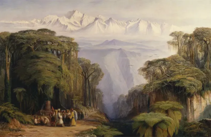 Framed Print : Kangchenjun from Darjeeling, India, 1879. Creator: Edward Lear Framed Print : Kangchenjun from Darjeeling, India, 1879. Creator: Edward Lear