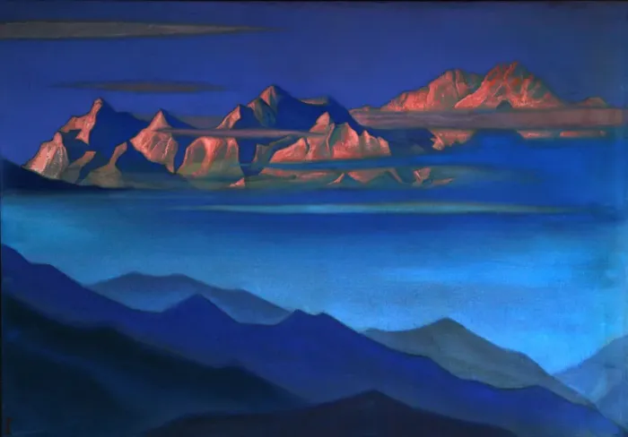 Framed Print : Kangchenjunga, 1944. Artist: Roerich, Nicholas (1874-1947) Framed Print : Kangchenjunga, 1944. Artist: Roerich, Nicholas (1874-1947)