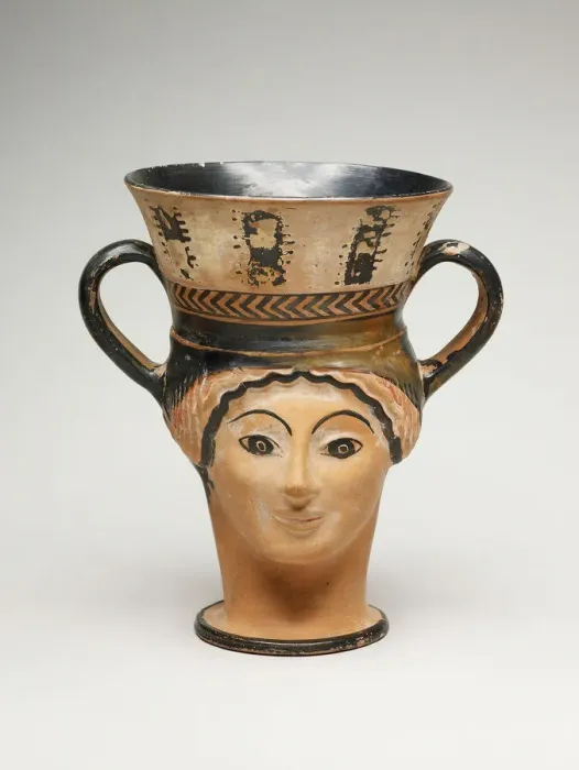 Framed Print : Kantharos (Wine Cup) in the Shape of a Female Head, about 480 BCE. Creator: London Class Framed Print : Kantharos (Wine Cup) in the Shape of a Female Head, about 480 BCE. Creator: London Class