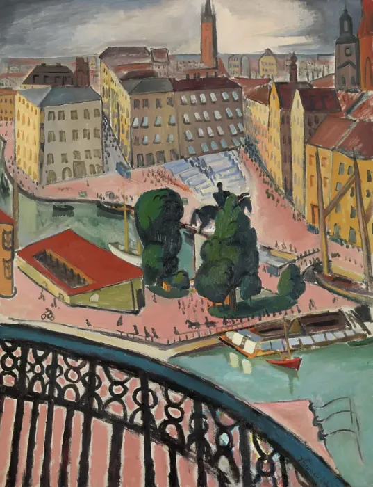Framed Print : Karl Johans Torg, Stockholm, 1914. Creator: Isaac Grunewald Framed Print : Karl Johans Torg, Stockholm, 1914. Creator: Isaac Grunewald