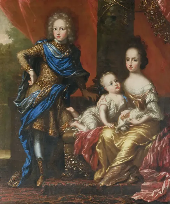 Framed Print : Karl XII, 1682-1718, King of Sweden, his Sisters Hedvig Sofia, 1681-1708, c17th century. Creator: David Klocker Ehrenstrahl Framed Print : Karl XII, 1682-1718, King of Sweden, his Sisters Hedvig Sofia, 1681-1708, c17th century. Creator: David Klocker Ehrenstrahl