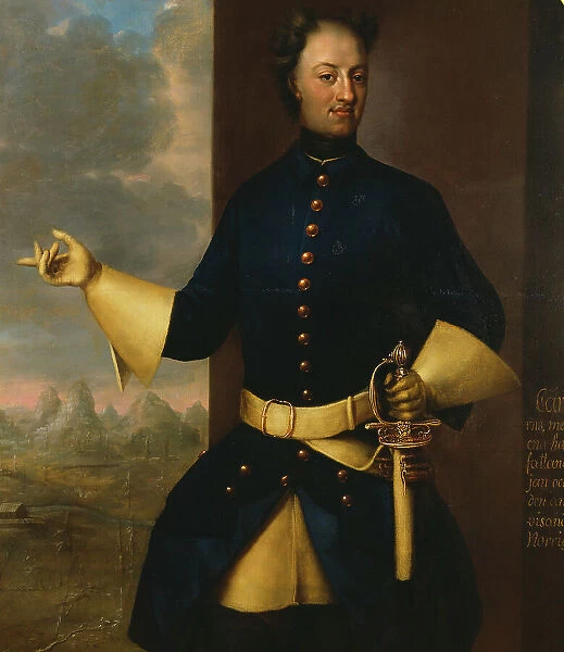 Karl XII, 1682-1718, King of Sweden pfalzgrave of Zweibrücken, 1719. Creator: Johann Heinrich Wedekind