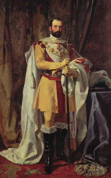 Framed Print : Karl XV, 1826-1872, king, 1861. Creator: Johan Fredrik Hockert Framed Print : Karl XV, 1826-1872, king, 1861. Creator: Johan Fredrik Hockert