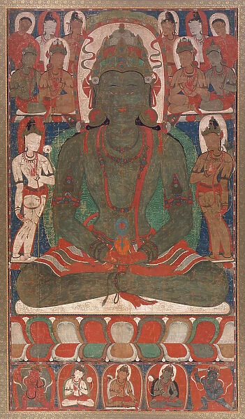 Karma Amitayus, From a Mandala of the Ninefold Amitayus, between c1170 and c1189. Creator: Anon