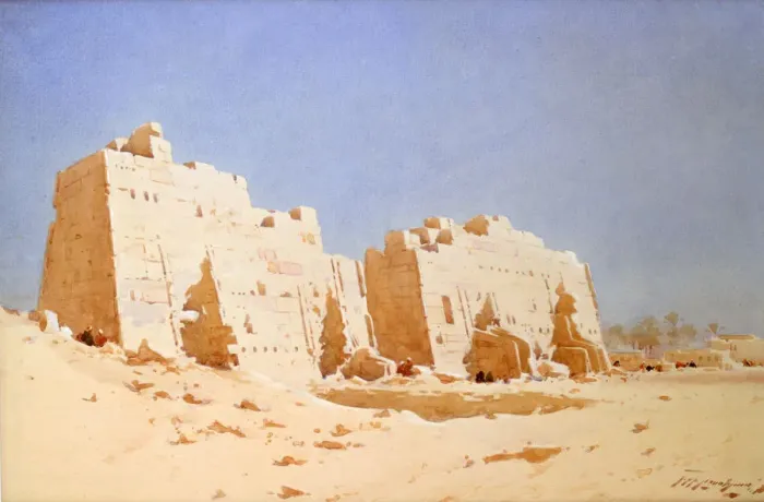 Framed Print : Karnak, 1897-1930. Artist: Augustus Osborne Lamplough Framed Print : Karnak, 1897-1930. Artist: Augustus Osborne Lamplough