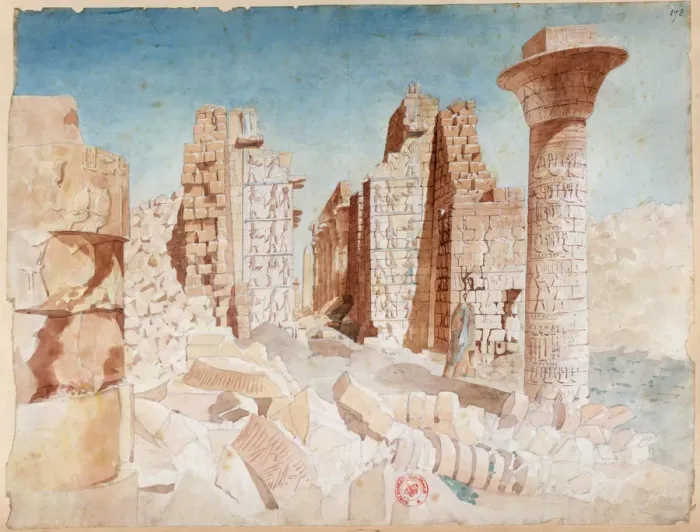 Framed Print : Karnak, Egypt, 19th century. Artist: Nestor l Hote Framed Print : Karnak, Egypt, 19th century. Artist: Nestor l Hote