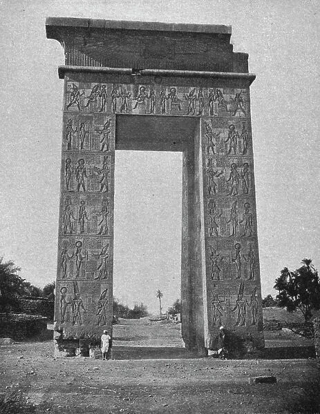 'Karnak. Le temple de Ramses IV. Porte triomphale; Le Nord-Est Africain, 1914. Creator: Felix Bonfils