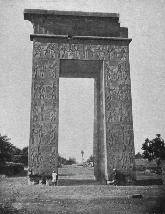 Framed Print : Karnak. Le temple de Ramses IV. Porte triomphale; Le Nord-Est Africain, 1914. Creator: Felix Bonfils Framed Print : Karnak. Le temple de Ramses IV. Porte triomphale; Le Nord-Est Africain, 1914. Creator: Felix Bonfils