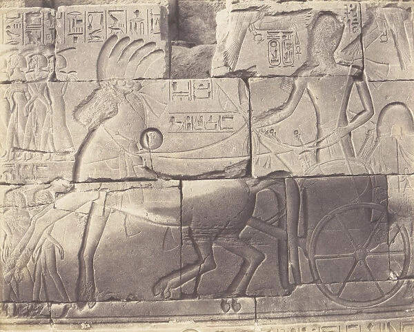 Karnak (Thebes), Enciente du Palais - Detailes de Sculptures au Point N