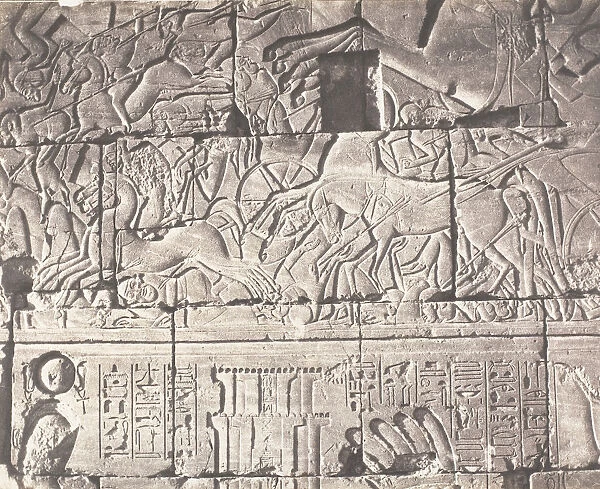 Karnak (Thebes), Enciente du Palais - Details de Sculptures au Point O, 1851-52