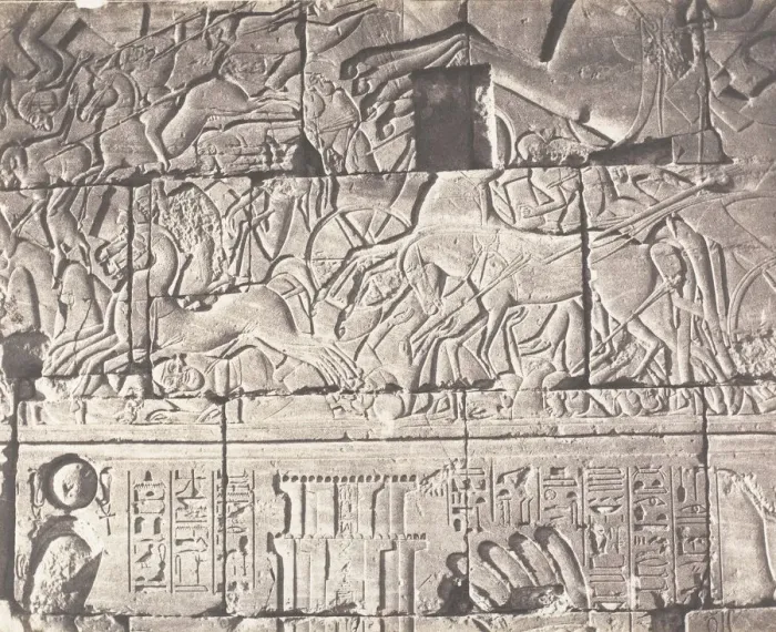 Framed Print : Karnak (Thebes), Enciente du Palais - Details de Sculptures au Point O, 1851-52 Framed Print : Karnak (Thebes), Enciente du Palais - Details de Sculptures au Point O, 1851-52