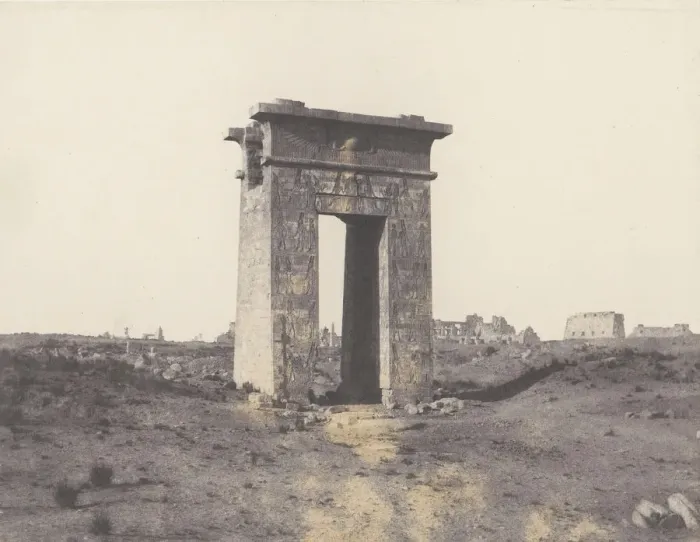 Framed Print : Karnak (Thebes), Grande Porte du Nord Vue du Point X, 1851-52, printed 1853-54 Framed Print : Karnak (Thebes), Grande Porte du Nord Vue du Point X, 1851-52, printed 1853-54