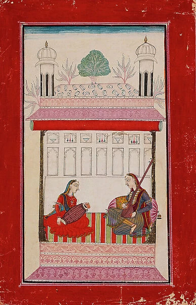 Karnati Ragini, Folio from a Ragamala (Garland of Melodies), between c1730 and c1740. Creator: Unknown